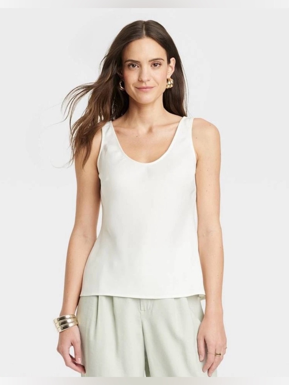 A New Day Woven Shell Tank Top
Womens Small Scoop Neck Cream